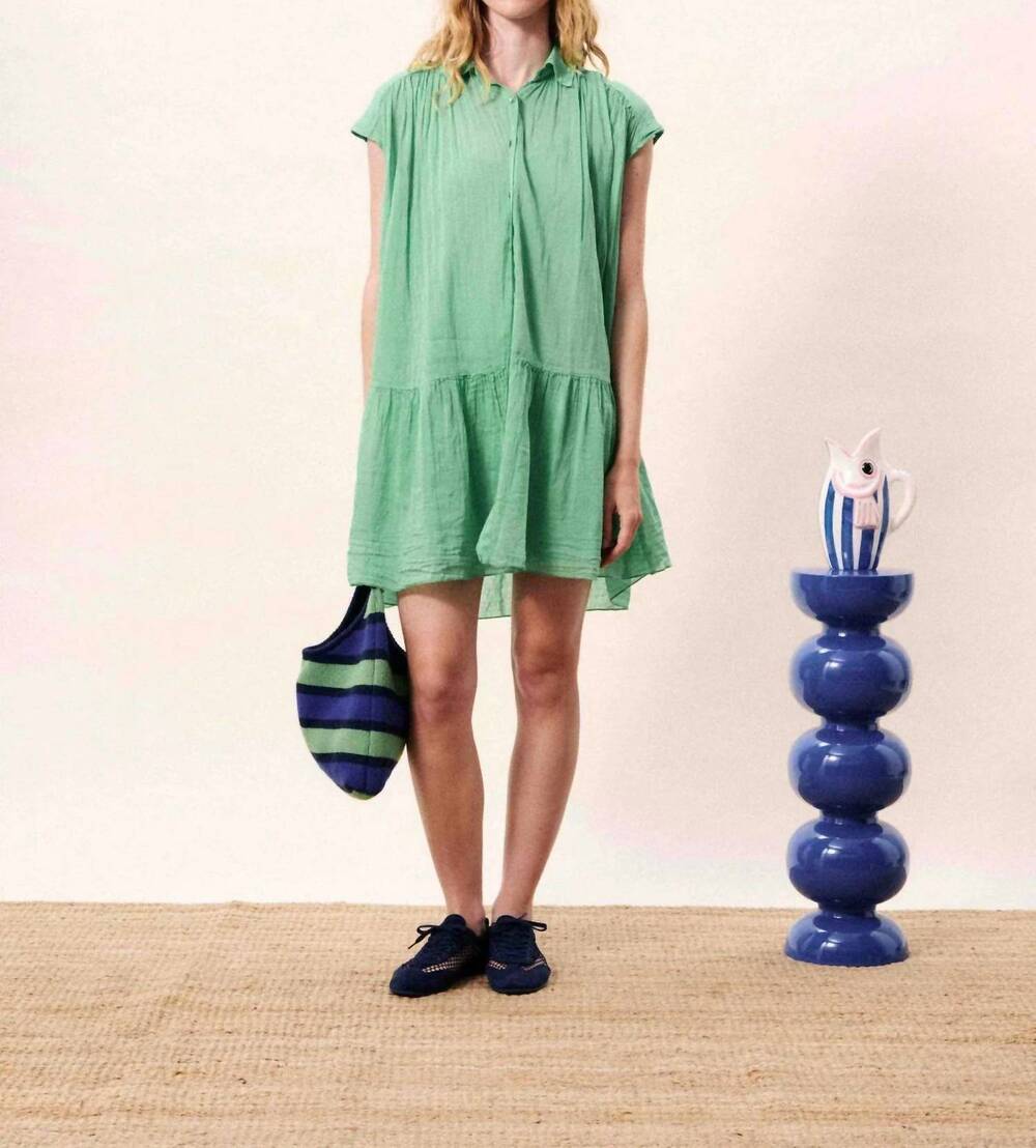 NEW FRNCH women's dress in opale green